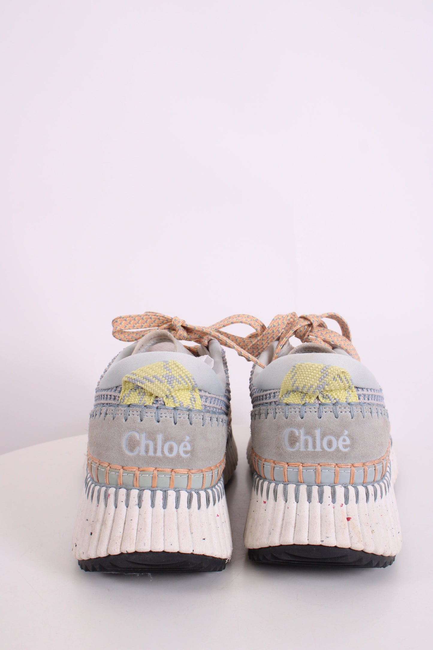 Chloe Nama Stitch Trainers Blue/ Orange 39 | O/S, Blue