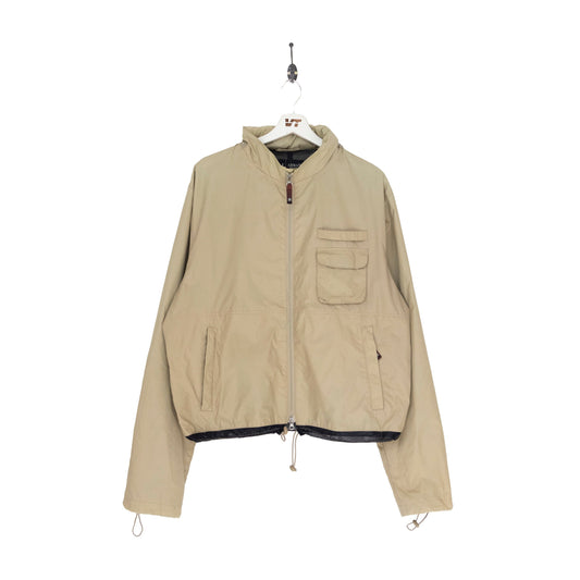 Armani Jeans Beige Waist Toggle Technical Jacket