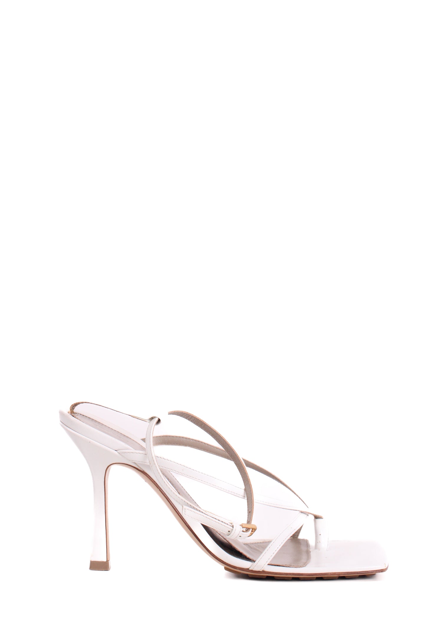 Bottega Veneta Strappy Square Toe Heels White 37 | O/S, White