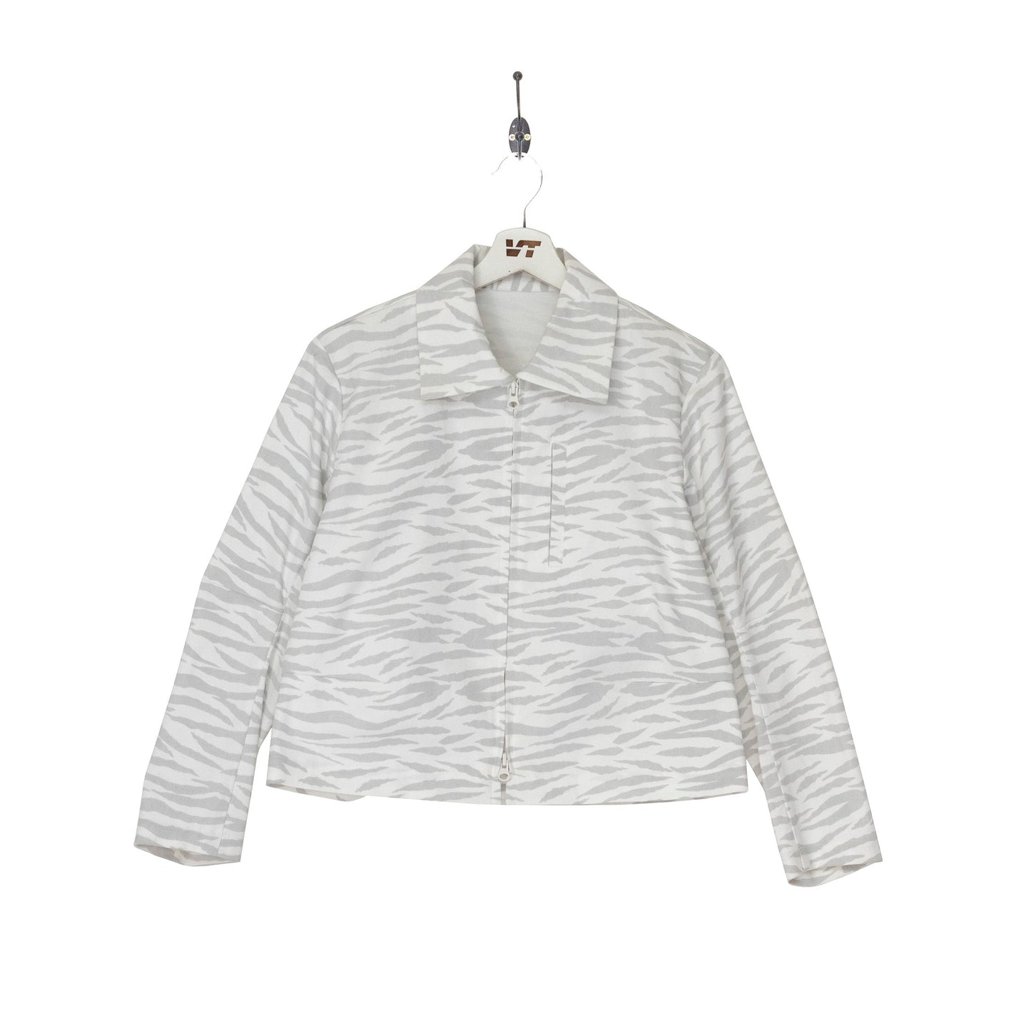 Issey Miyake Whiteout Tiger Camo Cropped Jacket SC:5782