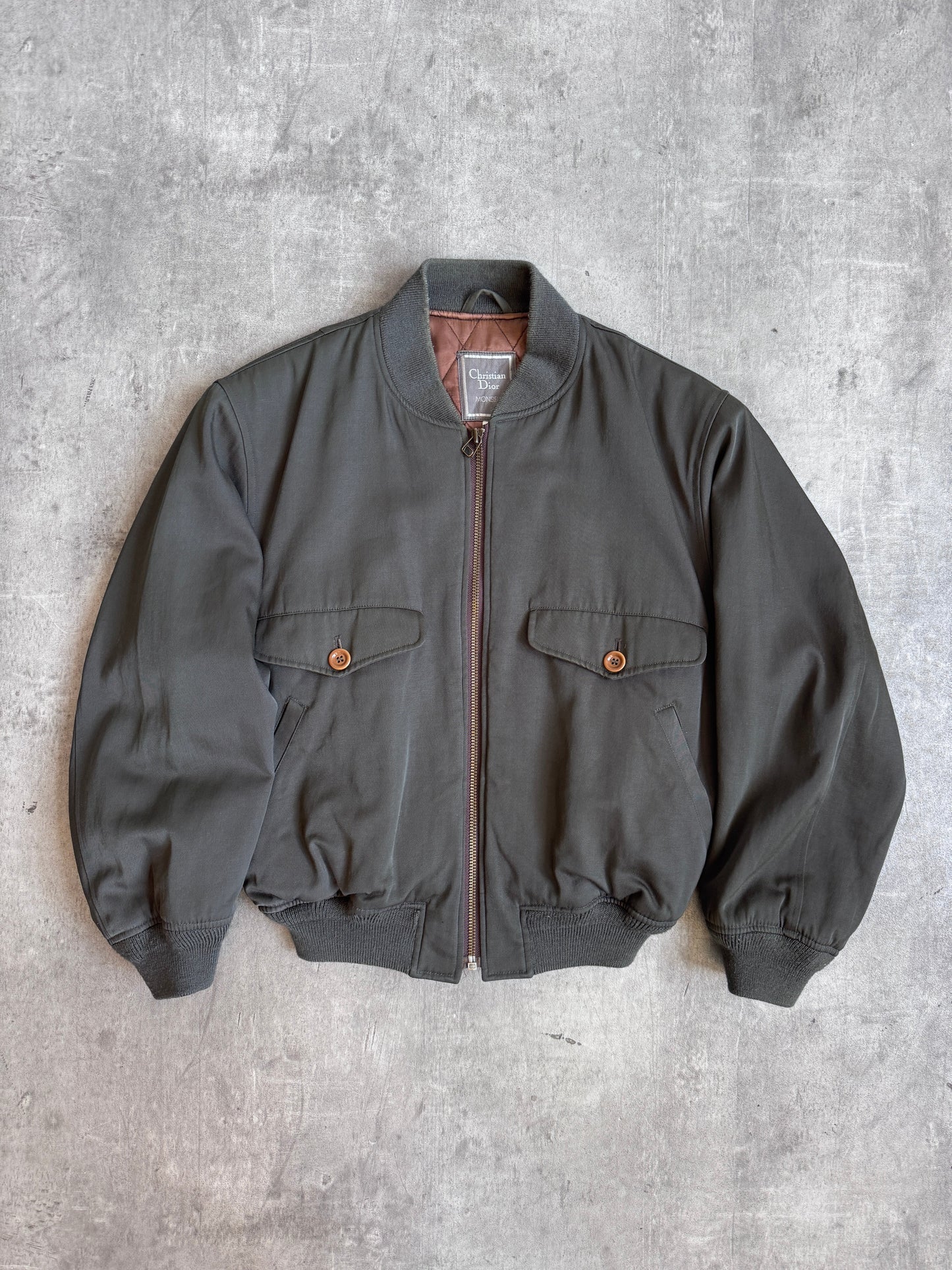 1980s Christian Dior Deep Olive Two Pocket Blouson | Medium, Multicoloured