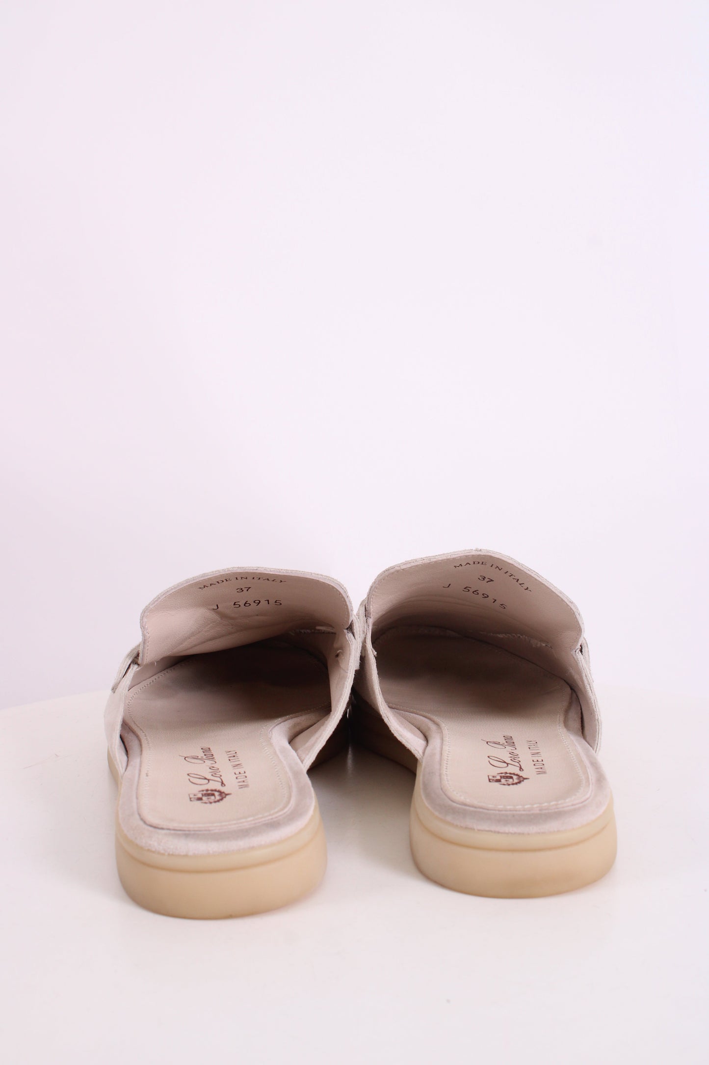 Loro Piana Babouche Charms Suede Mules Beige 37 | O/S, Beige
