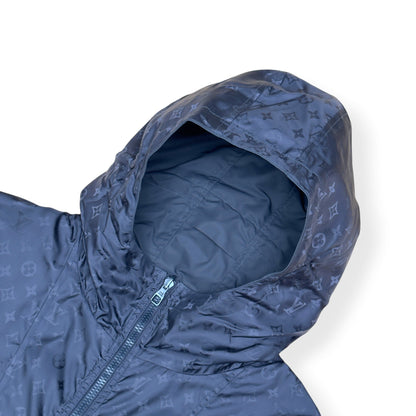 LOUIS VUITTON MONOGRAM REVERSIBLE WINDBREAKER JACKET BLACK / GREY 52 / L | Large, Black