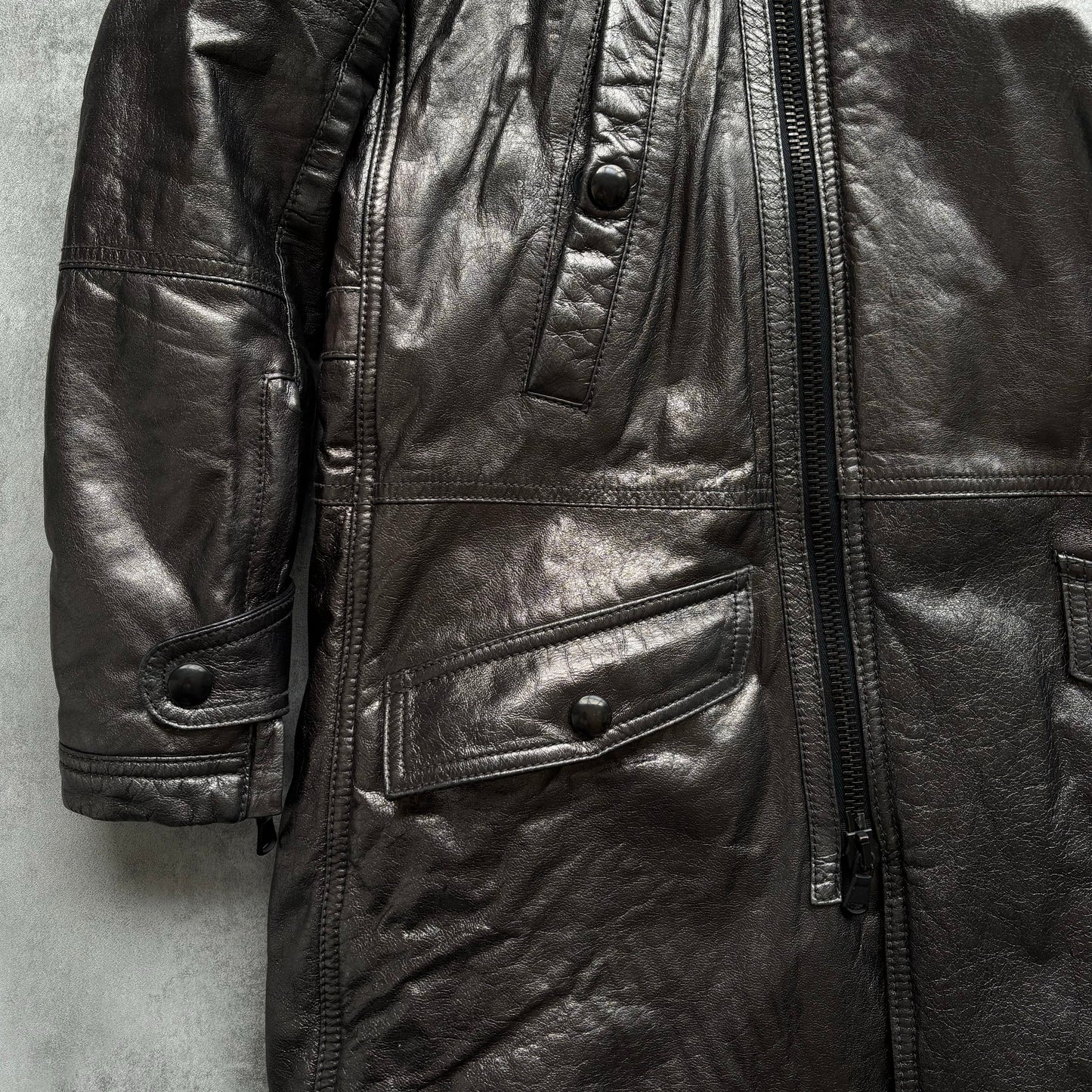 DIESEL BLACK GOLD FW14 LEATHER COAT | O/S, Multicoloured