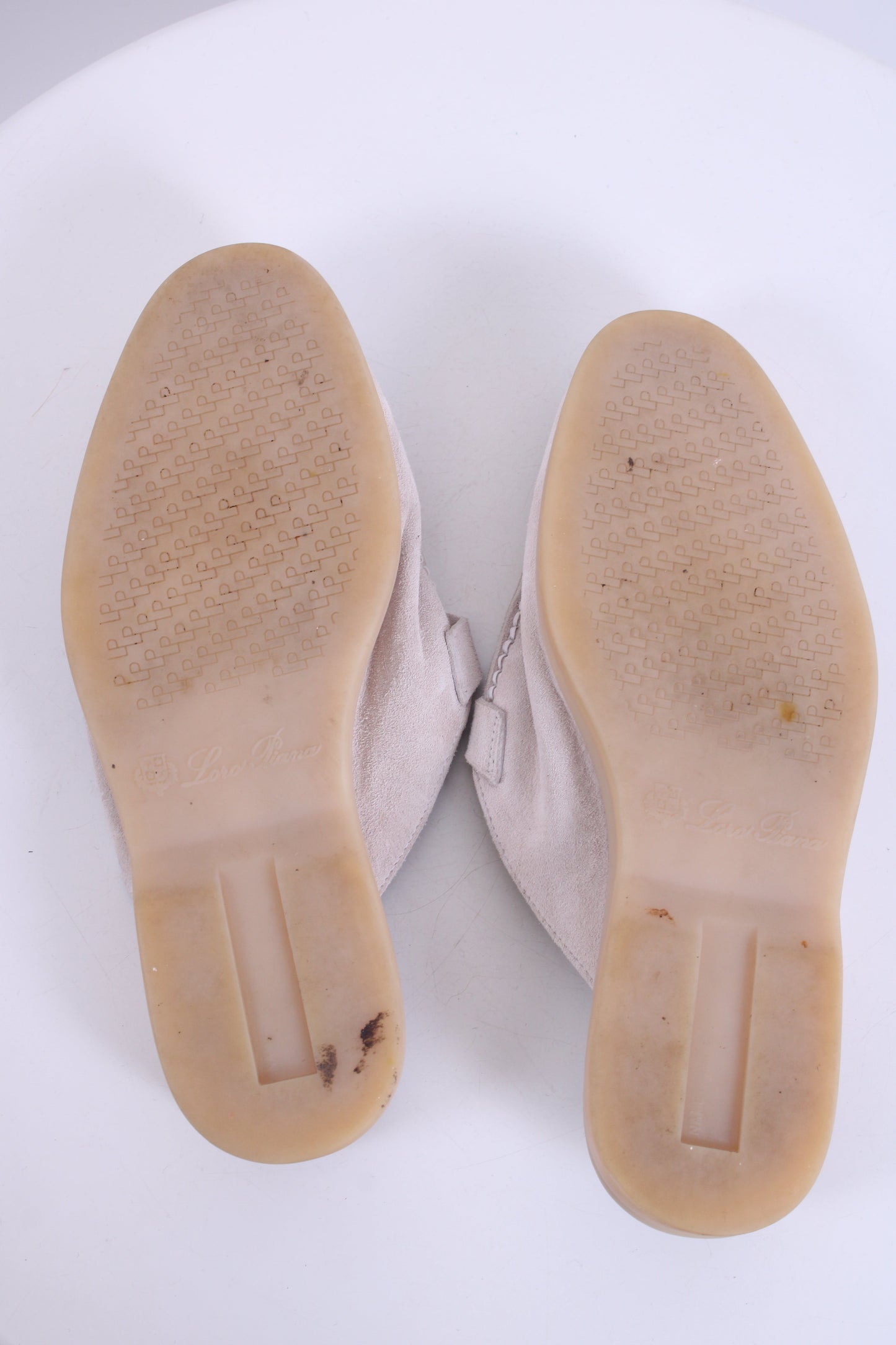 Loro Piana Babouche Charms Suede Mules Beige 37 | O/S, Beige