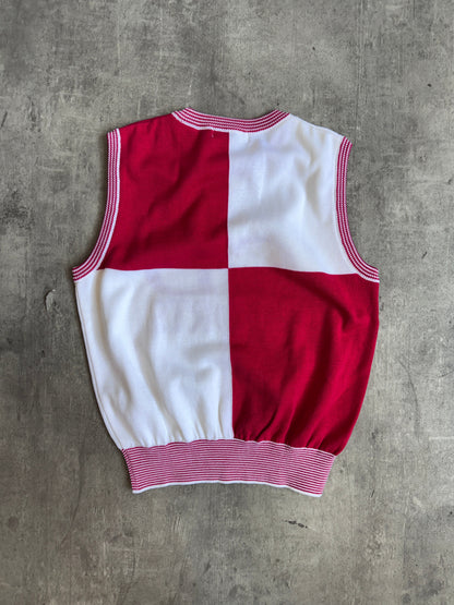 1990s Christian Dior Quartered Logo Sweater Vest | Small, Multicoloured