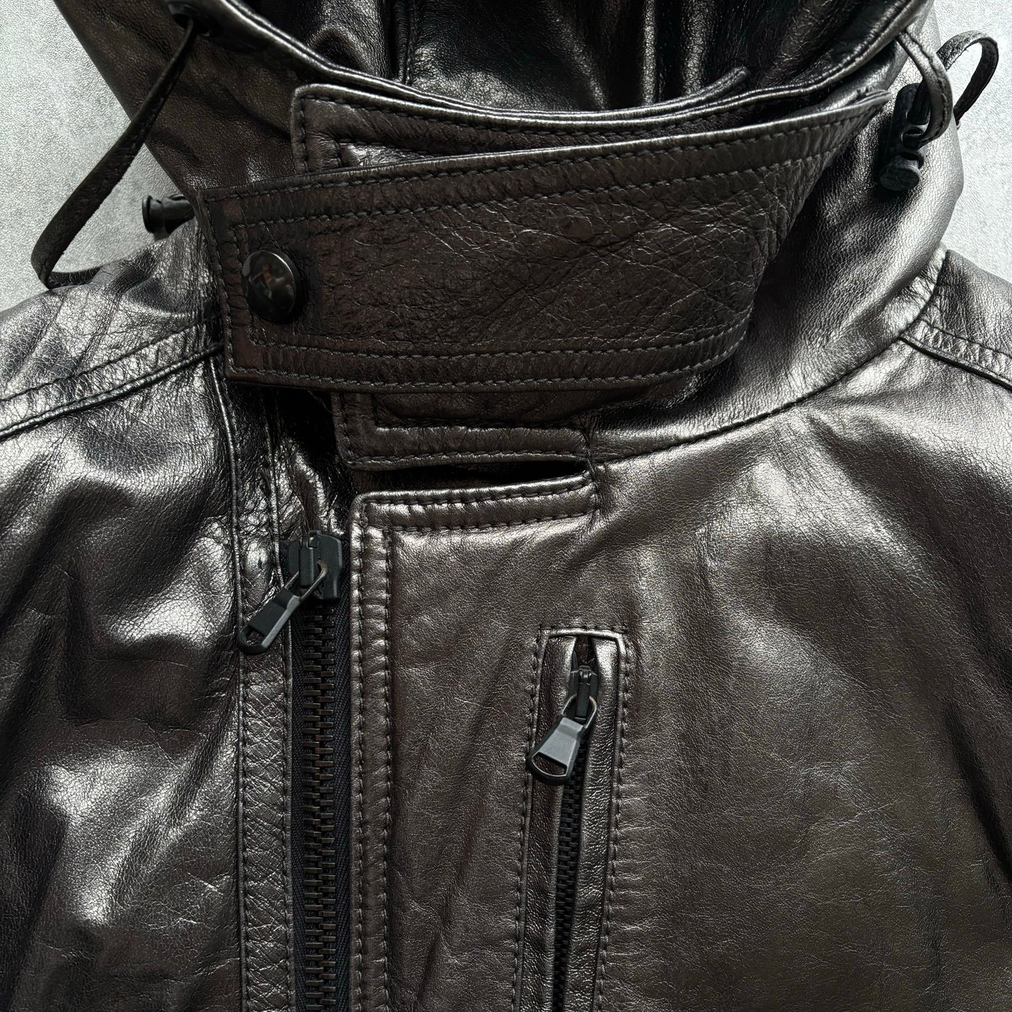 DIESEL BLACK GOLD FW14 LEATHER COAT | O/S, Multicoloured