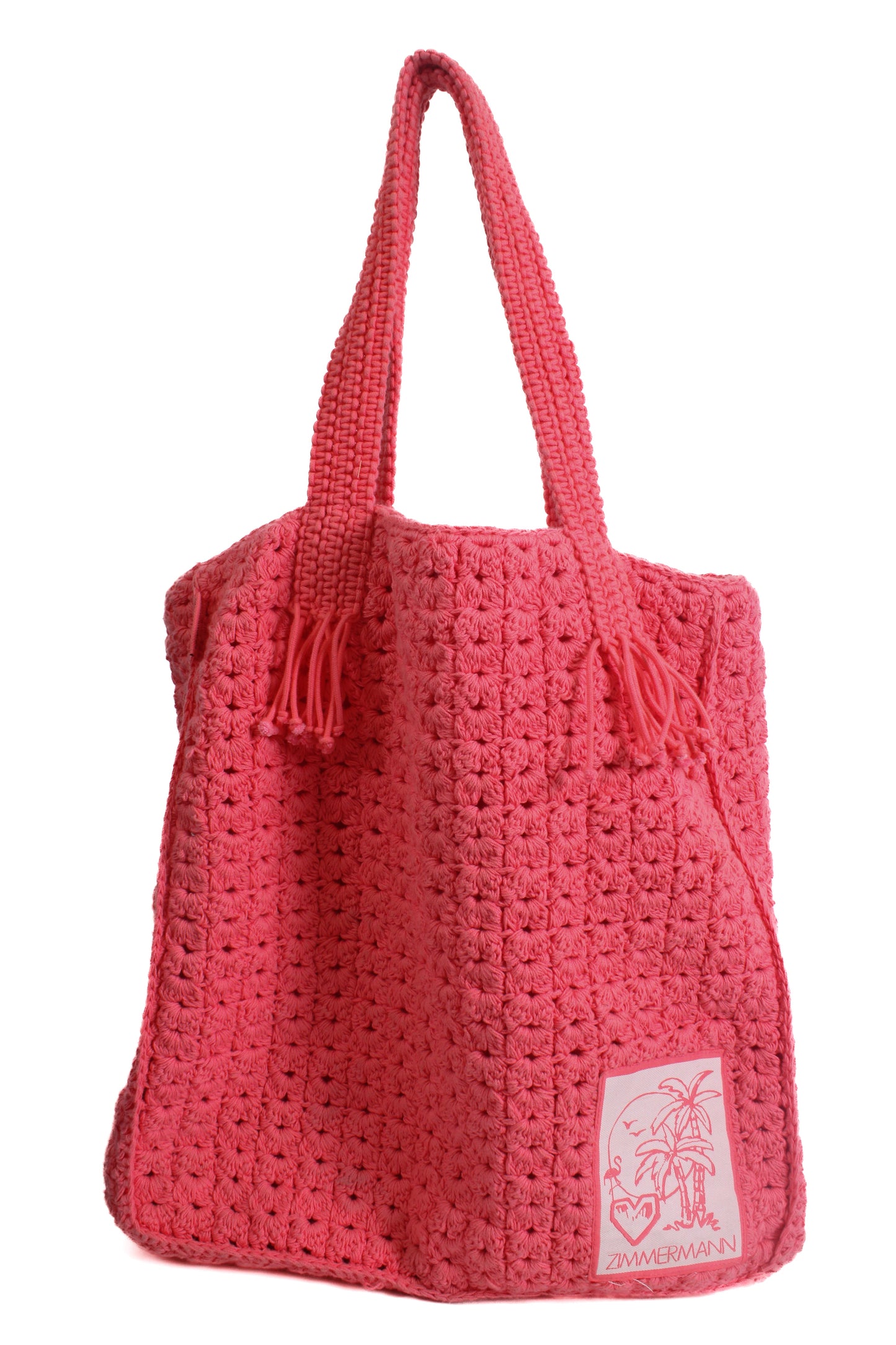 Zimmermann Crochet Tote Bag Coral | O/S, Coral