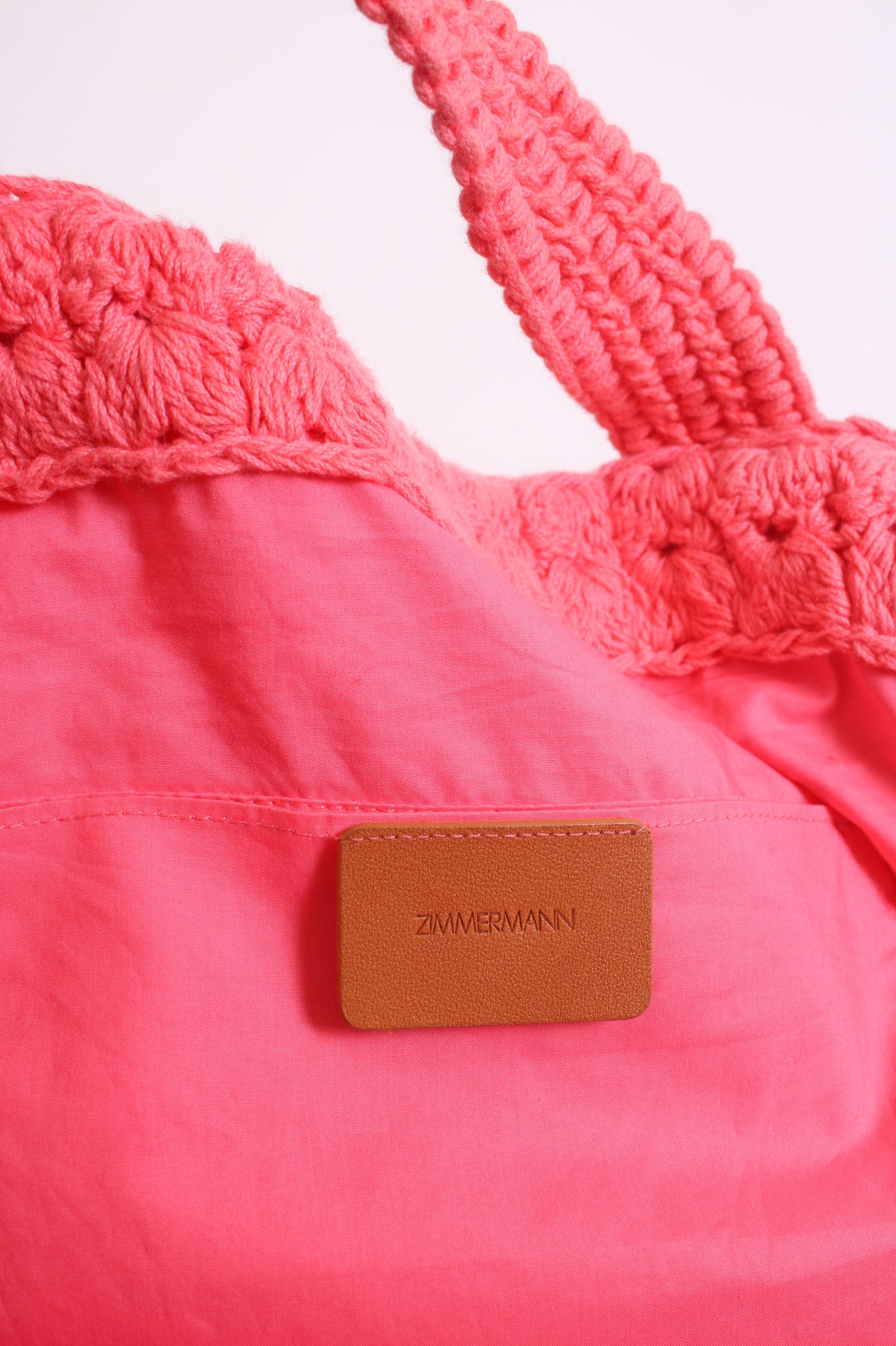 Zimmermann Crochet Tote Bag Coral | O/S, Coral