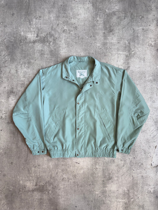1990's Burberry Sage Green Summer Work Blouson | Large, Multicoloured