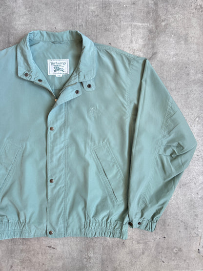1990's Burberry Sage Green Summer Work Blouson | Large, Multicoloured