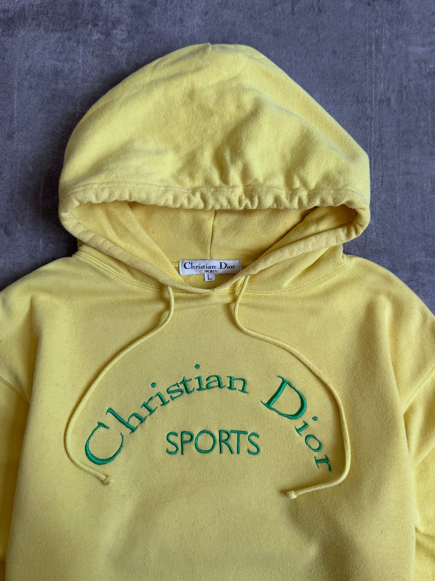 Christian Dior Sports Embroidered Drawcord Hooded Sweatshirt | Small, Multicoloured