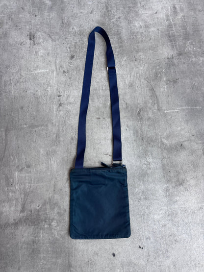Prada Tessuto Blue Nylon Multipocket Flat Crossbody Bag
