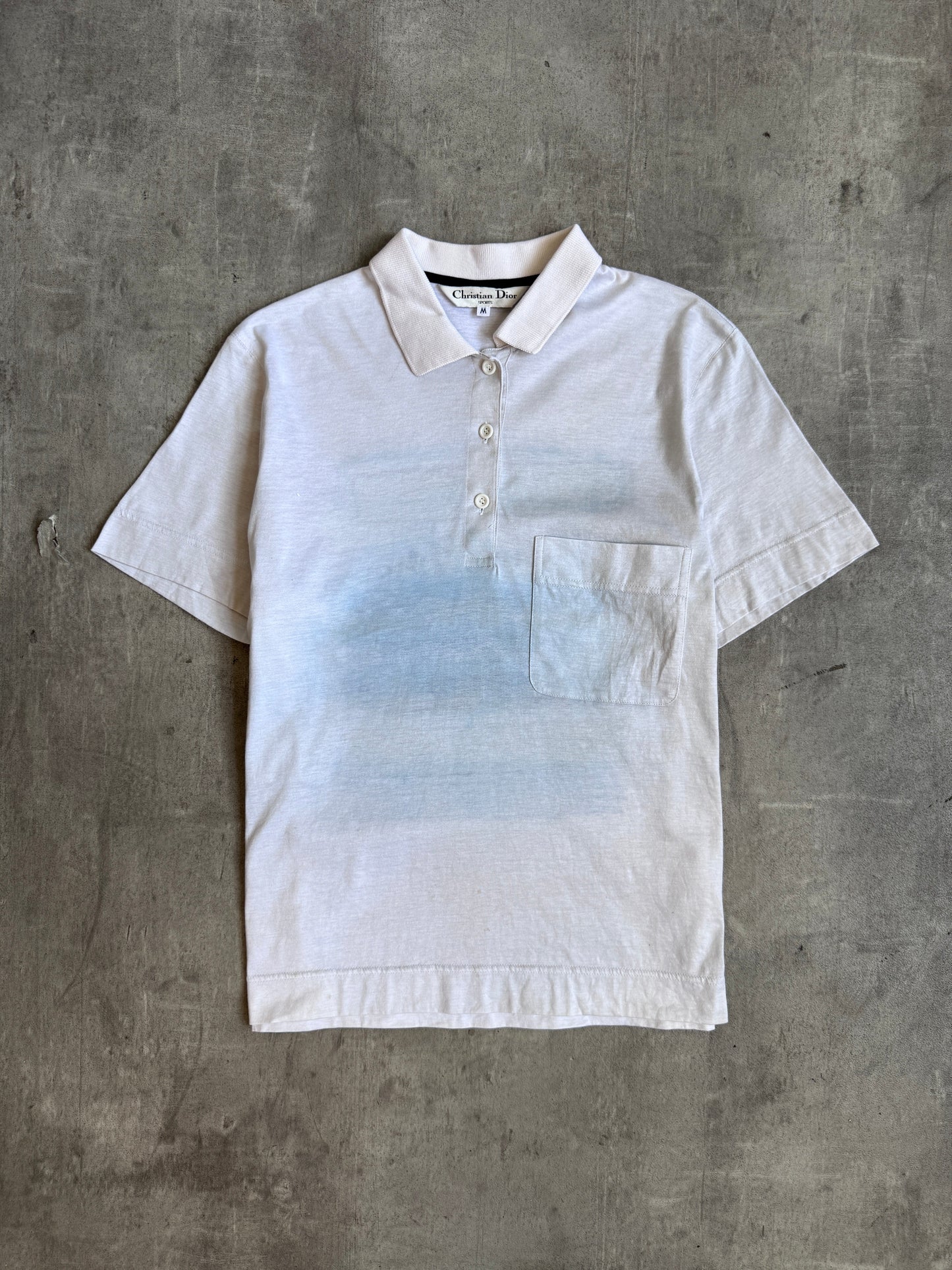 1990's Christian Dior Sports Stripe Detail Graphic Polo | Small, Multicoloured