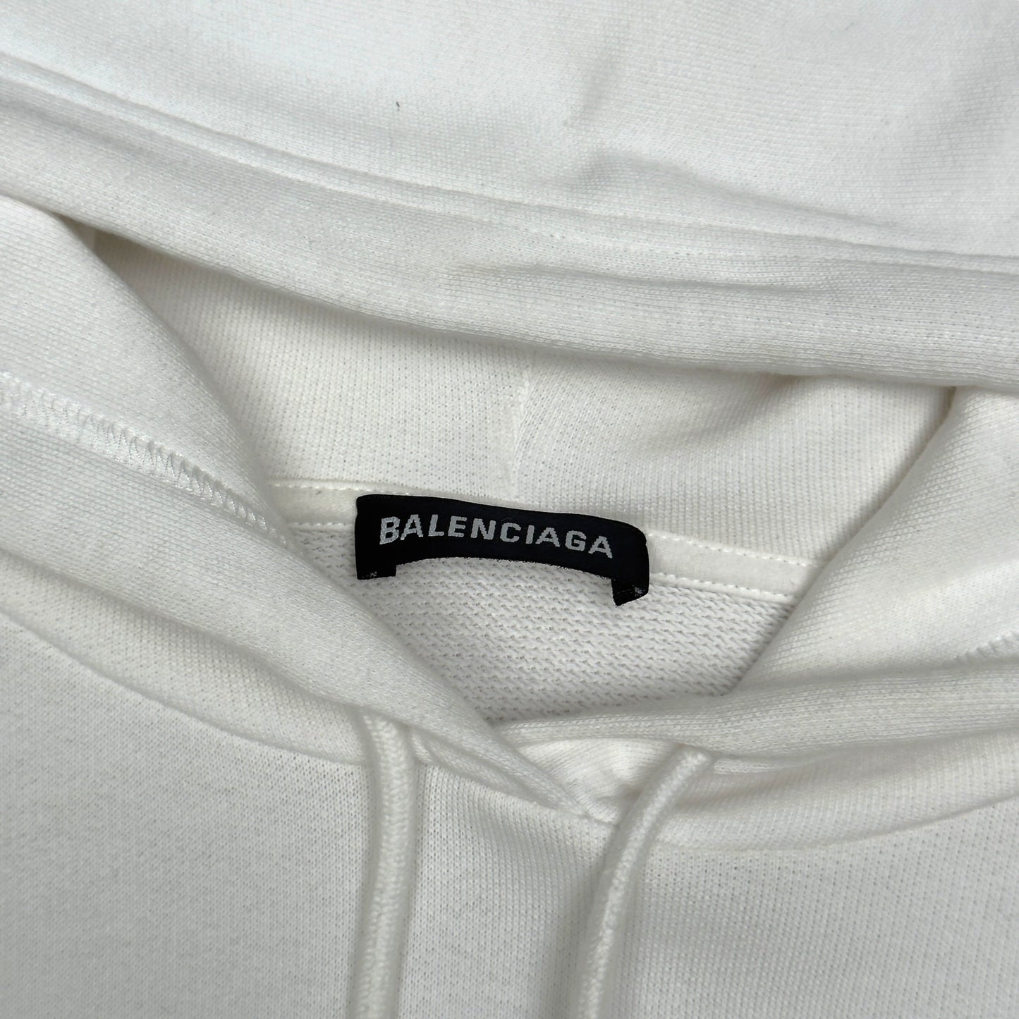 BALENCIAGA OVERSIZED BB LOGO HOODIE WHITE XS | XS, White