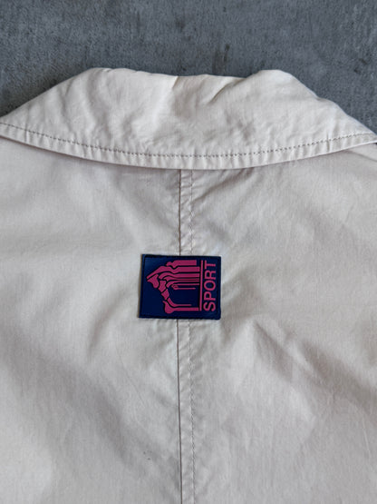 1990's Versace Sport Navy Stripe Structured Work Blouson | Medium, Multicoloured