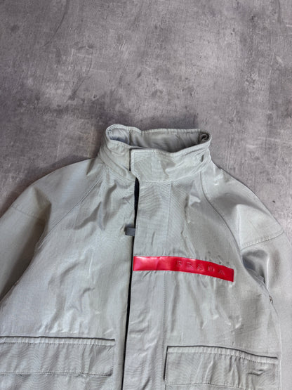 Prada Silver Luna Rossa Gore Tex Tech Jacket ART SGV218
