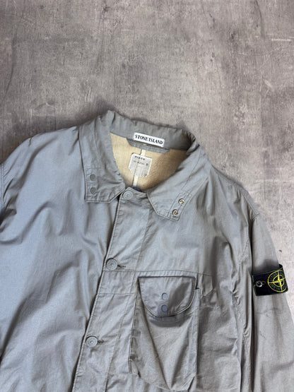 S/S Stone Island 1999' Grey Cotton Button Down Multipocket Tech Jacket