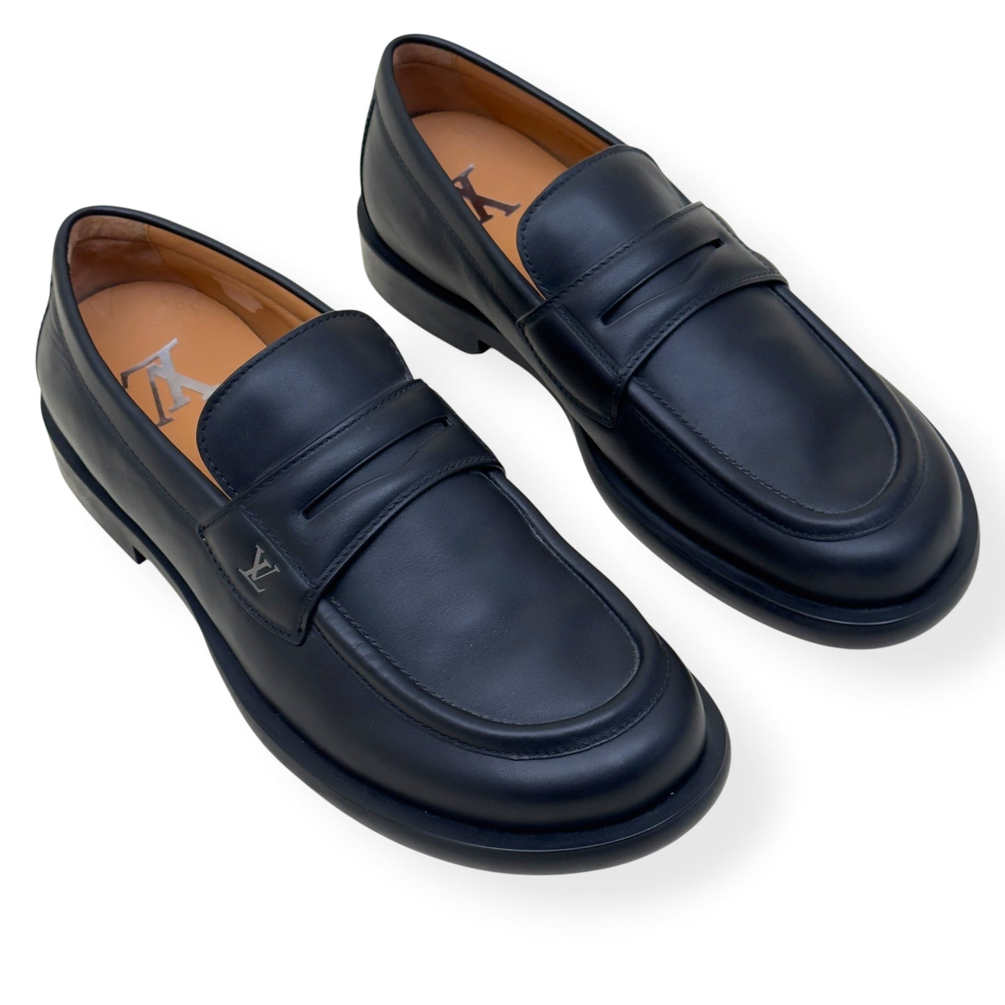LOUIS VUITTON DANDY LEATHER LOAFER BLACK UK10 | UK 10, Black