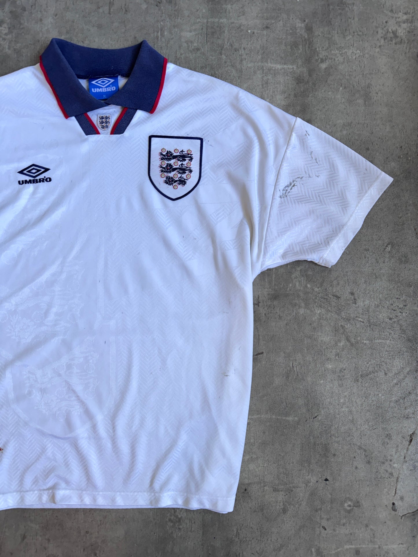 1993-94 England x Umbro Home Football Tee | Extra Large, Multicoloured