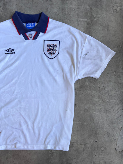 1993-94 England x Umbro Home Football Tee | Extra Large, Multicoloured