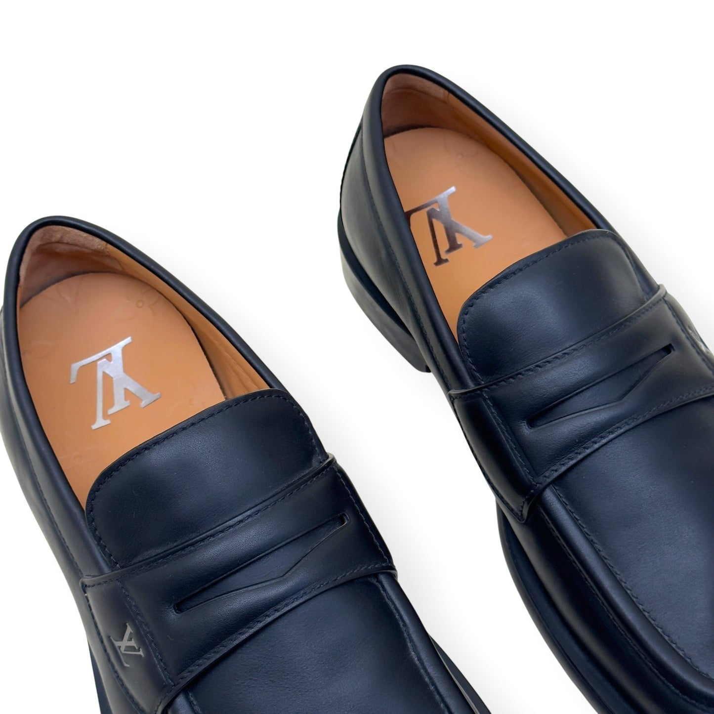 LOUIS VUITTON DANDY LEATHER LOAFER BLACK UK10 | UK 10, Black