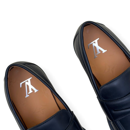 LOUIS VUITTON DANDY LEATHER LOAFER BLACK UK10 | UK 10, Black