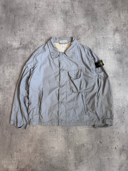 S/S Stone Island 1999' Grey Cotton Button Down Multipocket Tech Jacket