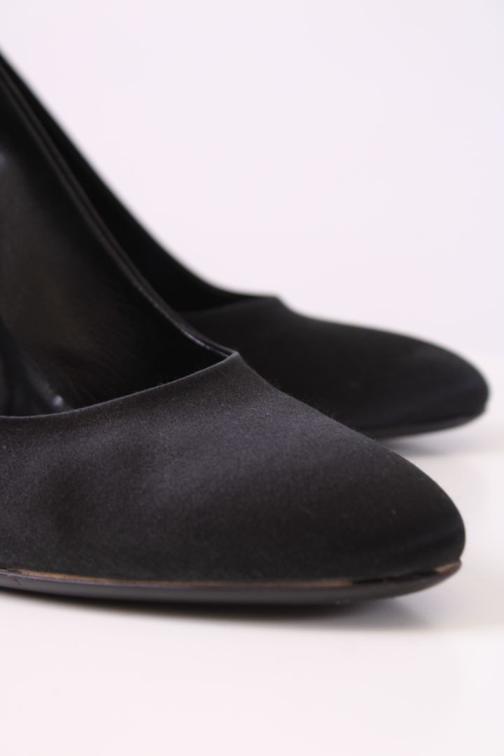 Prada Satin Heels Black 38 | UK 5, Black