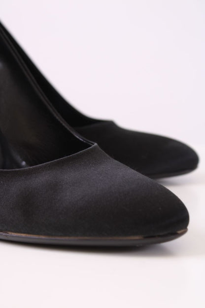 Prada Satin Heels Black 38 | UK 5, Black