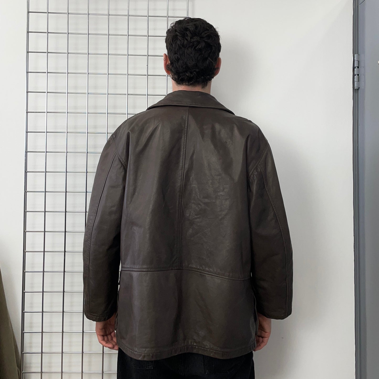 C.P. Company Brown 1992 Ideas From Massimo Osti Lined Leather Overcoat | Medium, Brown