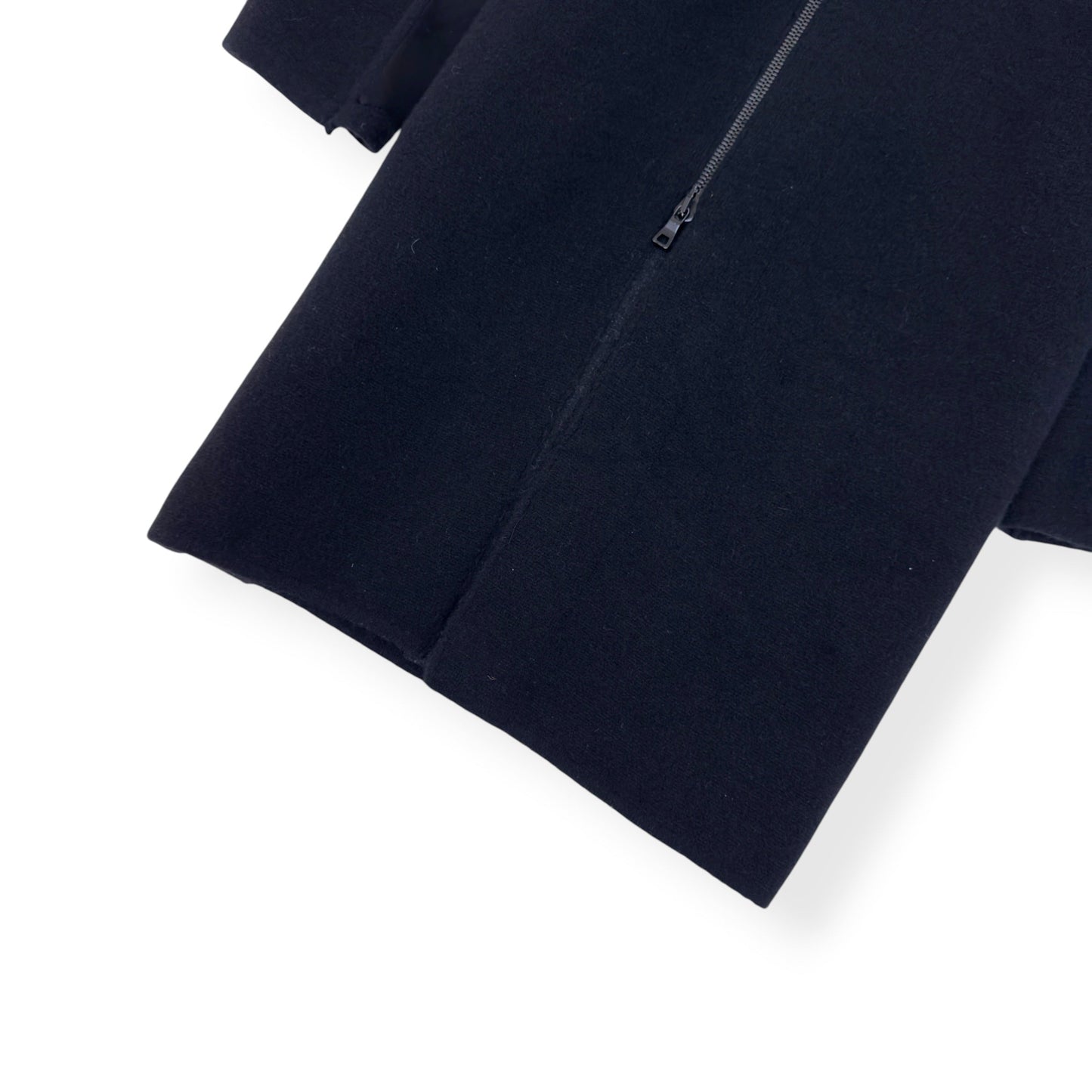 FALKE WOOL ZIP HOODED COAT BLACK SIZE 50 / L | Large, Black