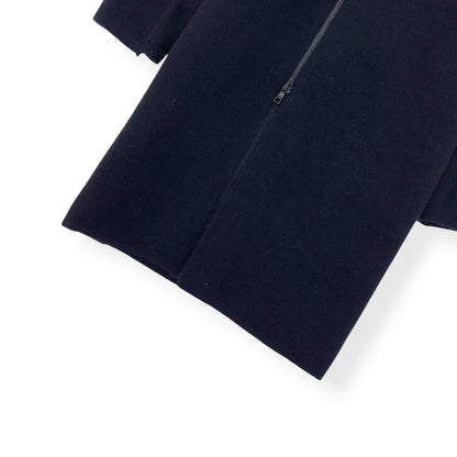 FALKE WOOL ZIP HOODED COAT BLACK SIZE 50 / L | Large, Black