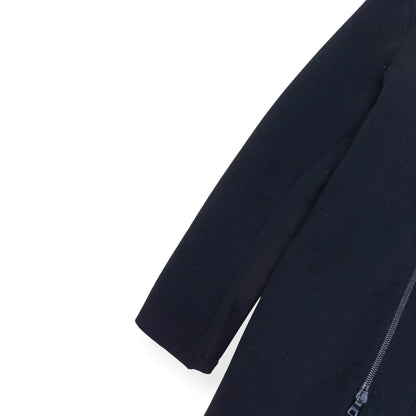 FALKE WOOL ZIP HOODED COAT BLACK SIZE 50 / L | Large, Black