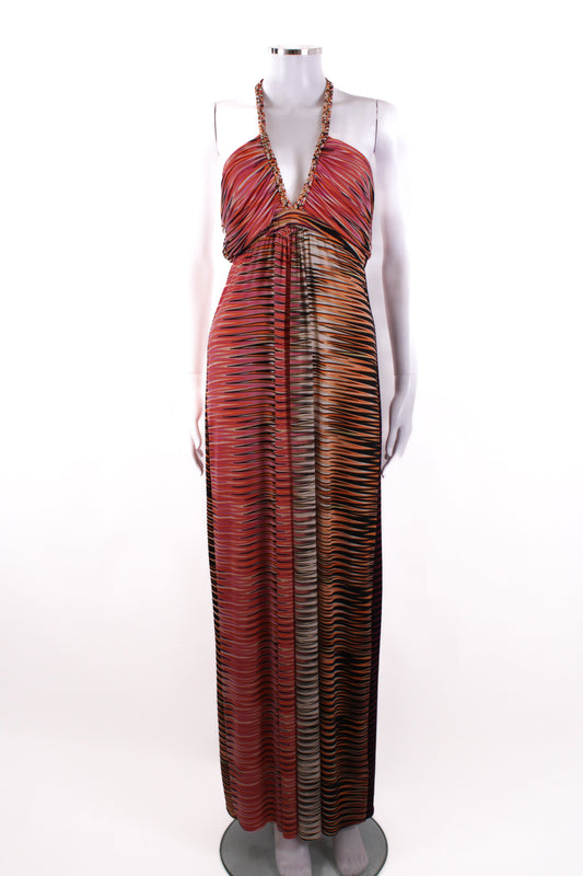 T Bags Los Angeles S/S Print Maxi Dress Orange/ Purple | O/S, Orange