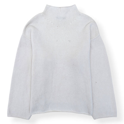FEAR OF GOD MOCK NECK KNIT SWEATER CREAM XL | XL, Cream