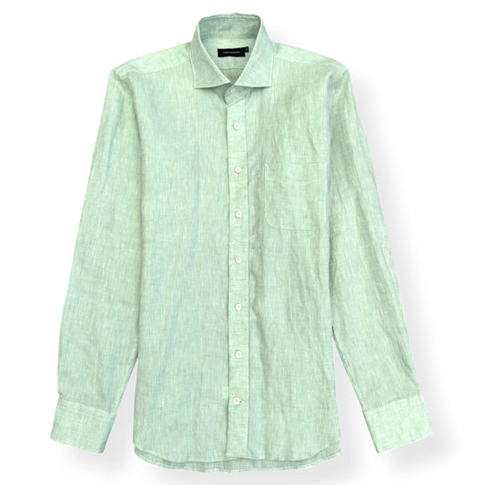 THOM SWEENEY LINEN SHIRT MINT 16 / L | Large, Mint
