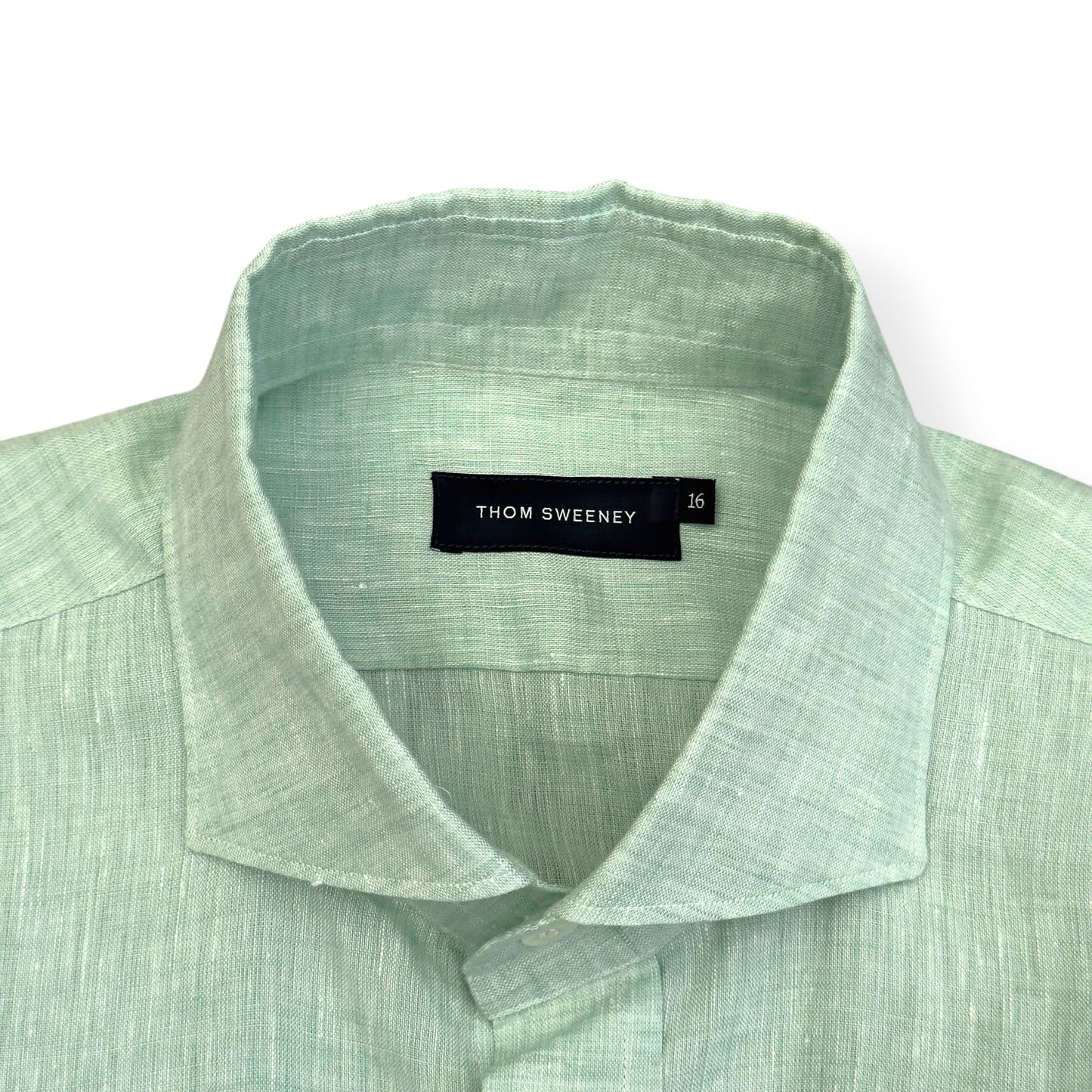 THOM SWEENEY LINEN SHIRT MINT 16 / L | Large, Mint
