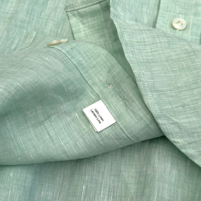 THOM SWEENEY LINEN SHIRT MINT 16 / L | Large, Mint