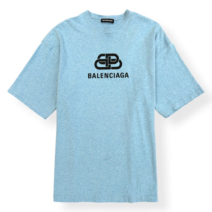 BALENCIAGA BB LOGO T-SHIRT LIGHT BLUE XL | XL, Blue