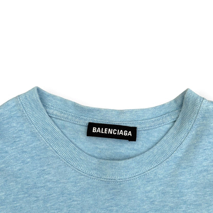 BALENCIAGA BB LOGO T-SHIRT LIGHT BLUE XL | XL, Blue