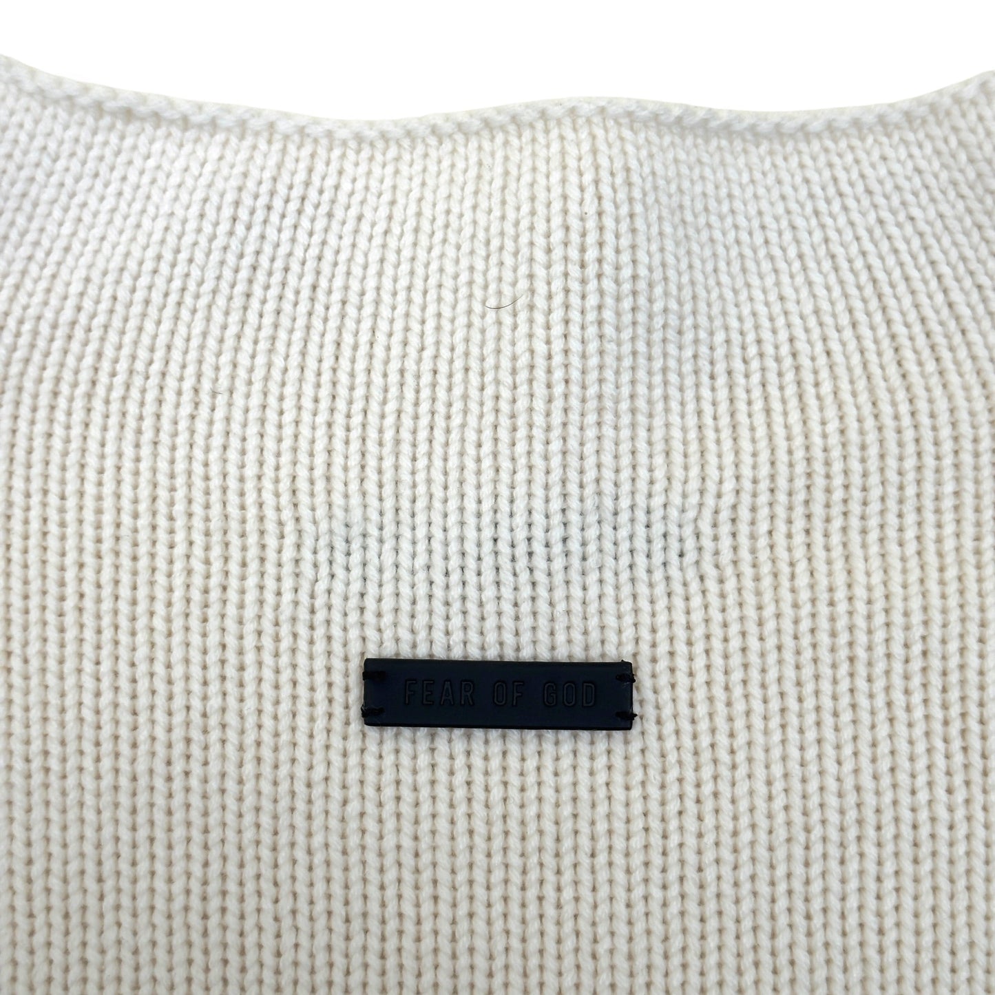 FEAR OF GOD MOCK NECK KNIT SWEATER CREAM XL | XL, Cream