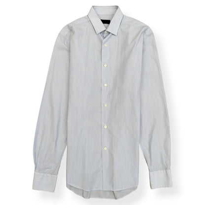 LANVIN STRIPED COTTON SHIRT BLUE 15.5 / M | Medium, Blue