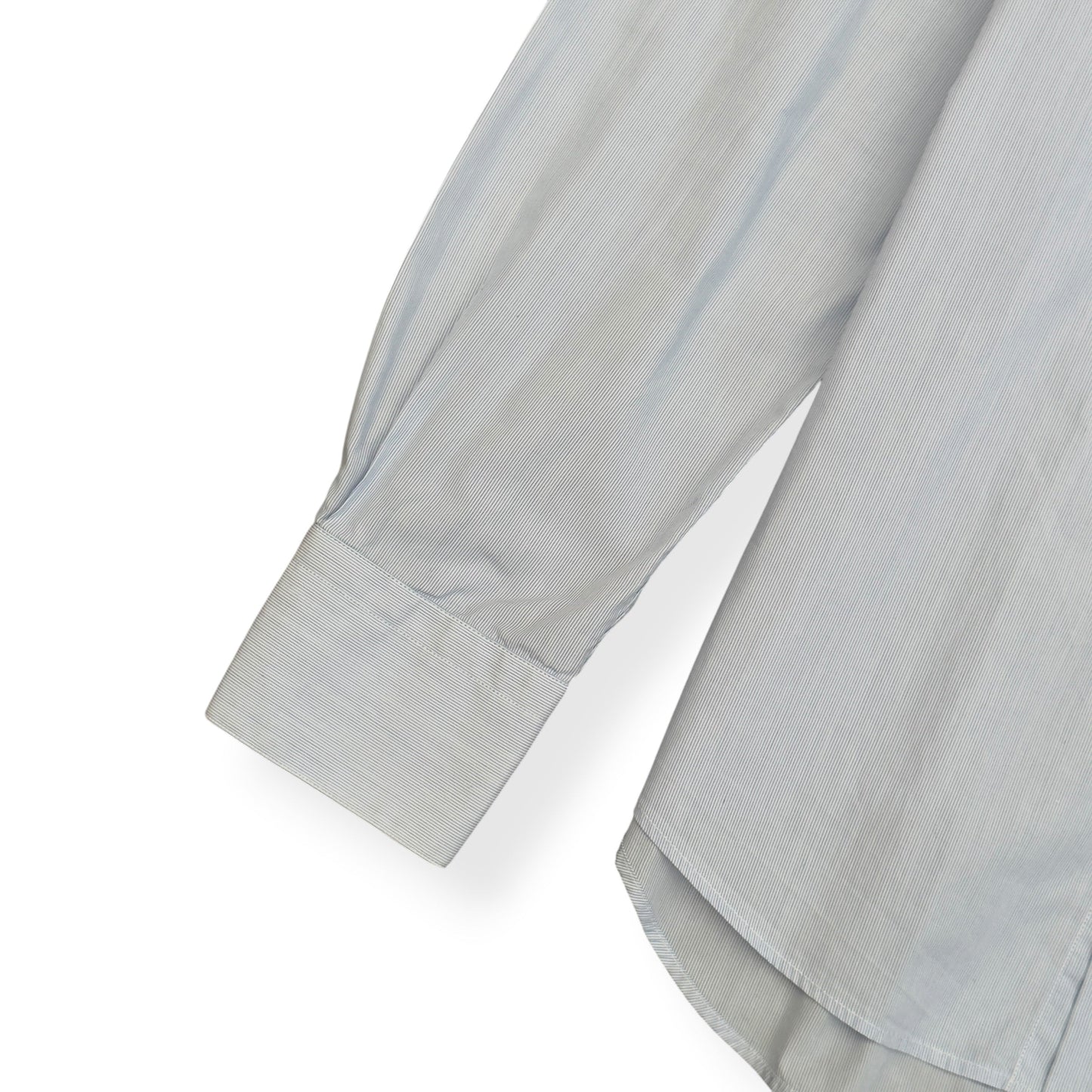LANVIN STRIPED COTTON SHIRT BLUE 15.5 / M | Medium, Blue