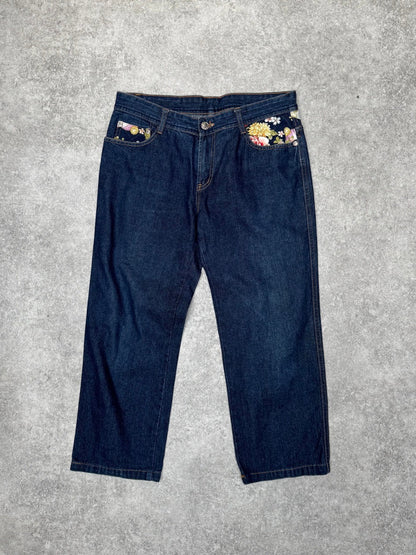 Japanese Denim Koi Embroidered Jeans