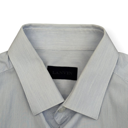 LANVIN STRIPED COTTON SHIRT BLUE 15.5 / M | Medium, Blue