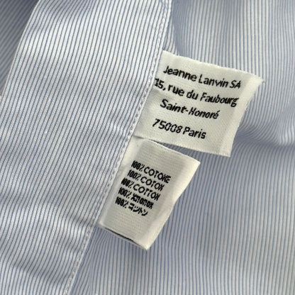 LANVIN STRIPED COTTON SHIRT BLUE 15.5 / M | Medium, Blue