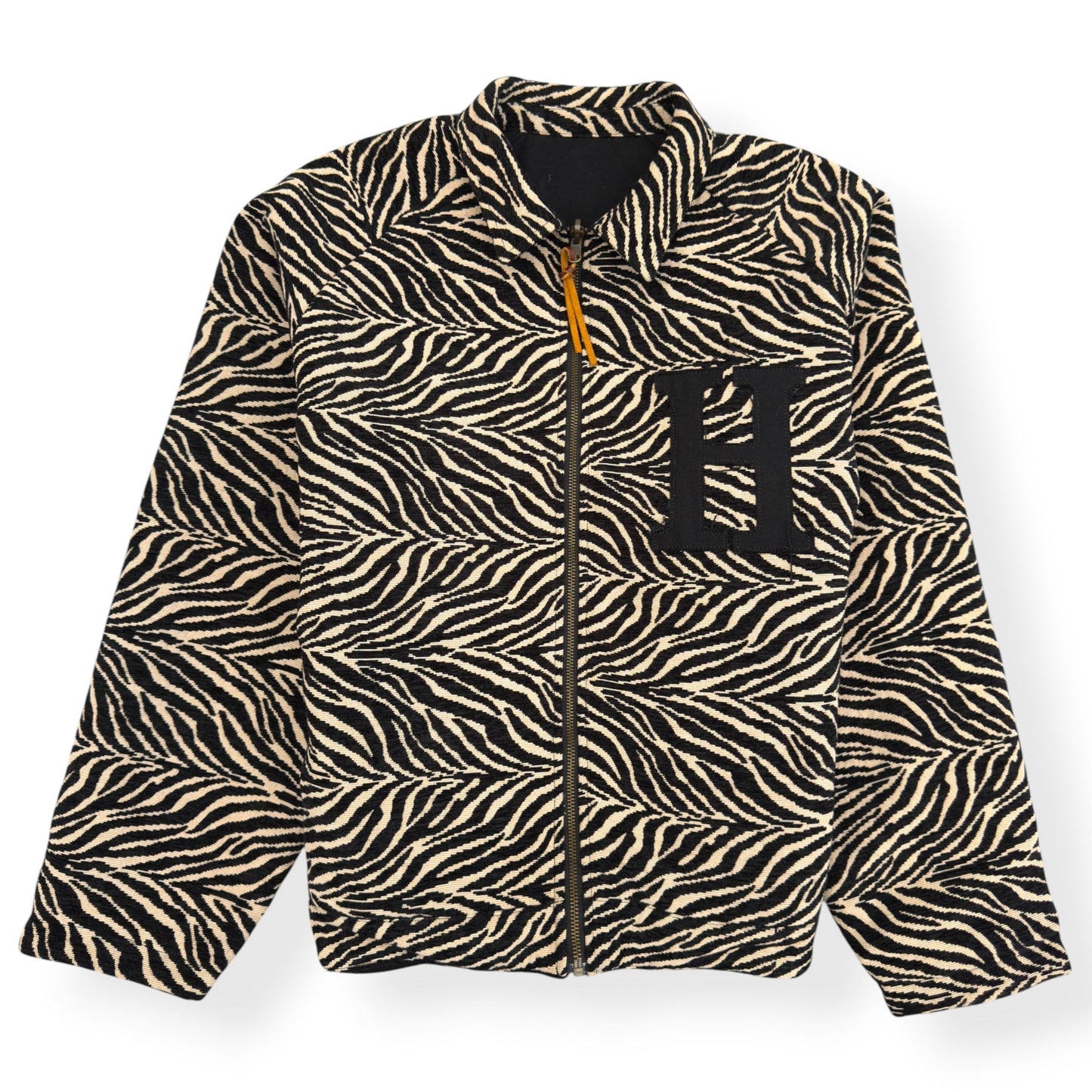 HONOR THE GIFT REVERSIBLE ZEBRA WORK JACKET BLACK M | Medium, Black