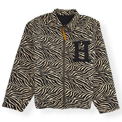 HONOR THE GIFT REVERSIBLE ZEBRA WORK JACKET BLACK M | Medium, Black