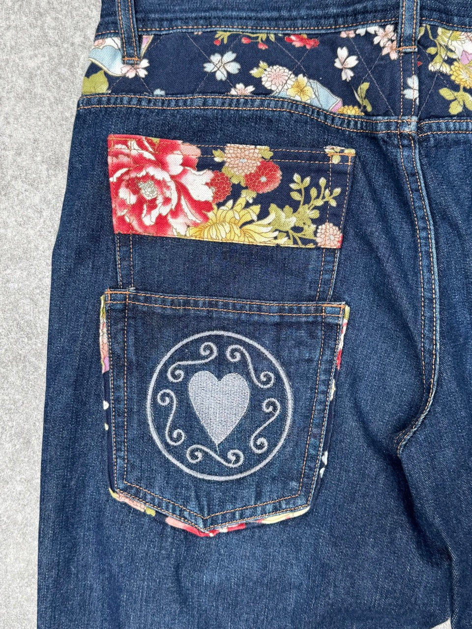 Japanese Denim Koi Embroidered Jeans